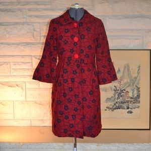 Final Touch Red and Navy Blue Coat